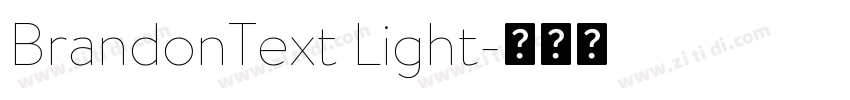 BrandonText Light字体转换